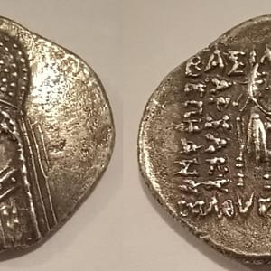 Rare ! King Mithradates II, Parthian Kingdom, silver drachm