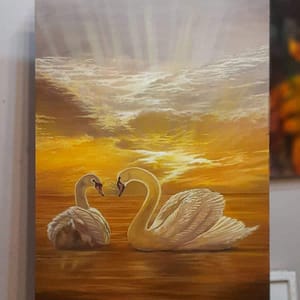 Swan Song, Oil painting