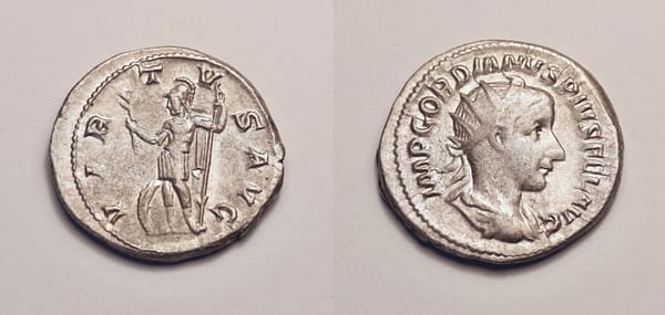Roman-Gordian-III-silver-antoninianus Roman coins, Roman coins sale, coins auction, UAE auctions, Dubai Auction, investment, secure investments, House of Emirates, London